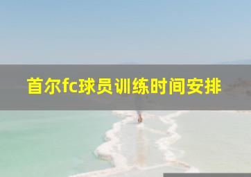 首尔fc球员训练时间安排